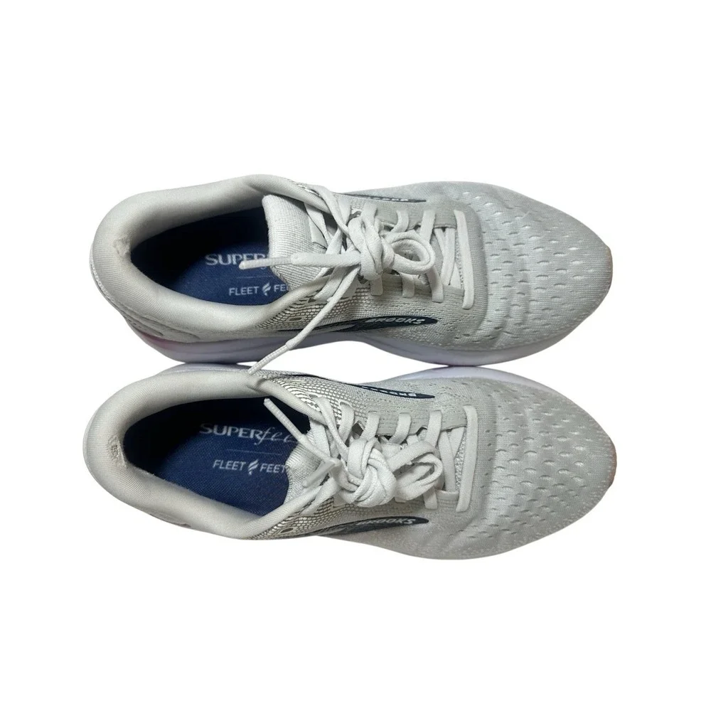 BROOKS‎ Women's 8.5 Med (B) Ghost 16 Grey Estate Blue White Running Shoes